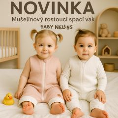 Mušelínový spací vak se zahrnovacími nohavičkami - pudrově růžový, vel. M (2)