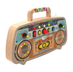 Montessori Activity board Dřevěné FM rádio (3)