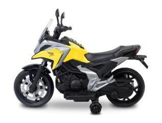 Elektrická motorka Honda NC750X pro děti – LED, USB, 3-8 let, žlutá, černá (6)