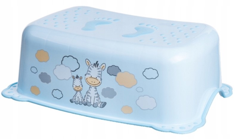 Stolička, schůdek s protiskluzovou funkcí Maltex, Zebra, sv. modrá