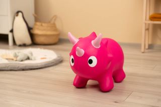 Skákací Dino s pumpičkou, pink (574837)
