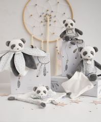 Doudou Dárková sada - plyšový muchláček panda 26 cm (3)
