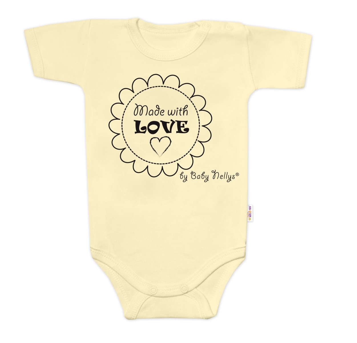 Komplet 3x body Made with love BOY Baby Nellys, vel. 62, modré, žluté, béžové