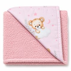 Dětská luxusní oboustranná deka beránek 90x75 cm, Sleepy Teddy, růžový Dětská luxusní oboustranná deka beránek 90x75 cm, Sleepy Teddy, růžový