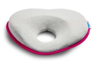 Ergonomický, tvarující polštářek pro miminko BASIC -  šedý, růžový (560078)