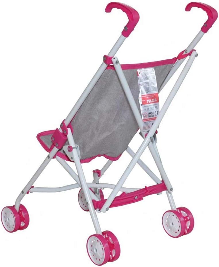 Golfový kočárek pro panenky Milly Mally Julia Prestige, růžová/šedá