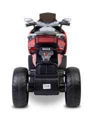 Elektrická tříkolová motorka pro děti TOYZ – 2 motory, LED, USB, červená (6)