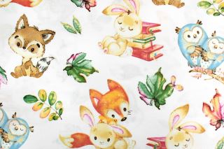 Mantinel s povlečením Premium, 3D sada, Cute Animals - bílá, 120x90 cm (3)