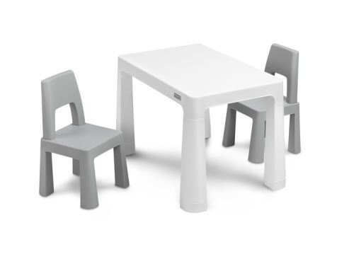 Sada dětského nábytku TOYZ MONTI 1+2, šedá/bílá (573595)