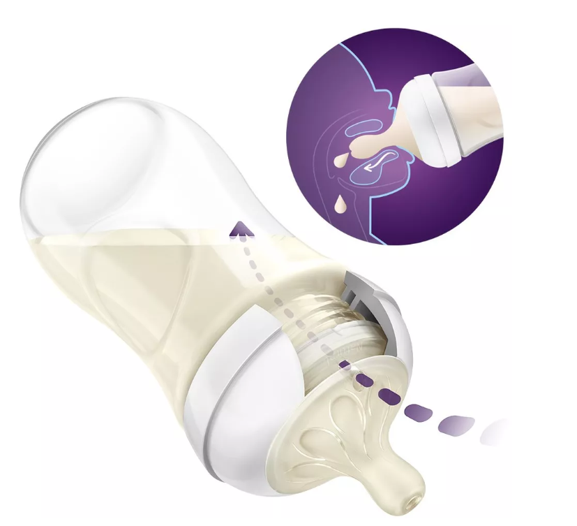 Silikonová savička Natural Response Avent - 0m+, 2 ks