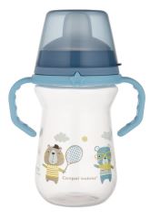 Nevylévací hrníček Canpol Babies s měkkým náustkem - Bonjour, modrý, 250 ml (2)