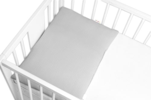 Mušelínový polštářek s výplní 40 x 60 cm, Baby Nellys, Maxi, světle šedý
