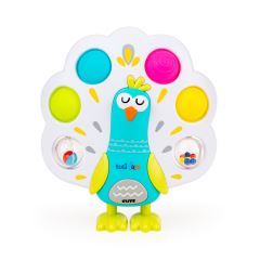 Chrastící páv POP IT TuliFun – mačkej, otáčej, chrastí