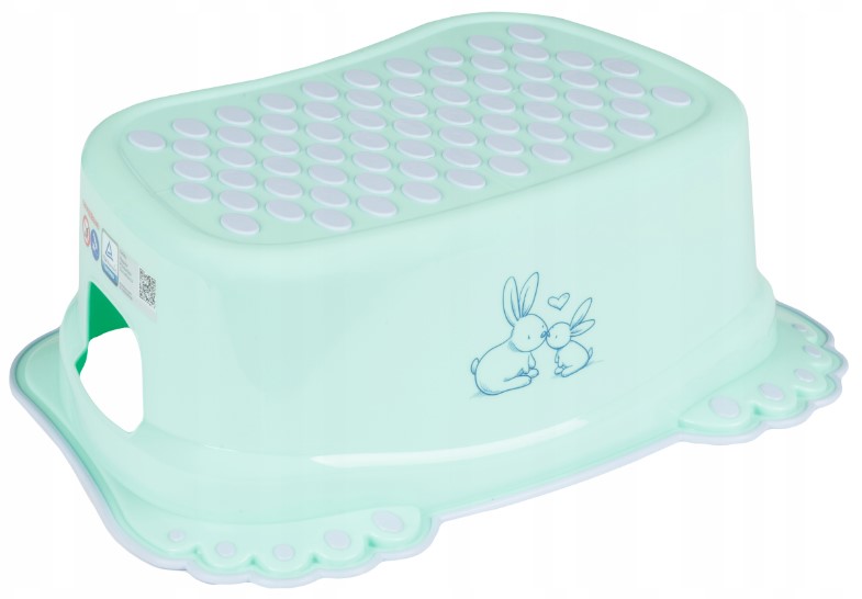 Stolička, schůdek s protiskluzovou funkcí Tega Baby, Eco Bunny, mátový