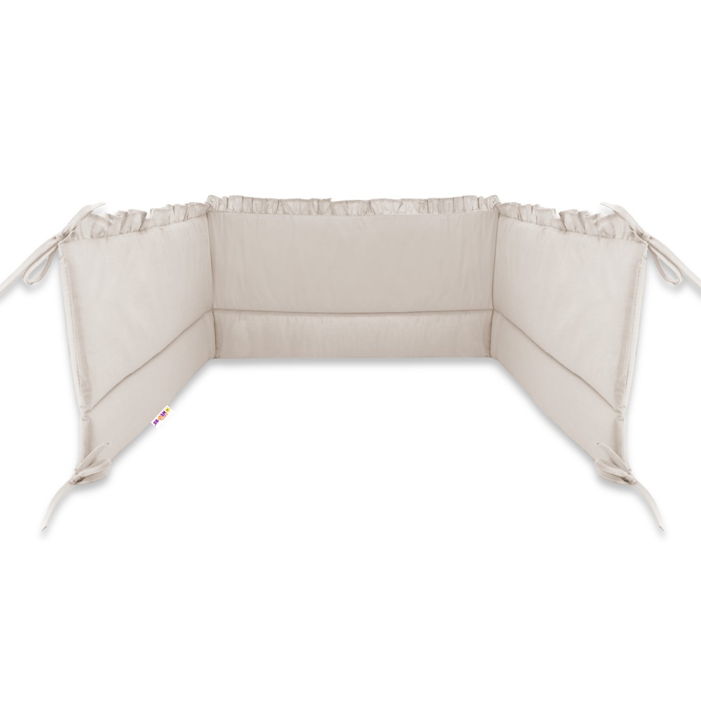 Mantinel s volánkem do postýlky 120 x 60 cm, 180cm Royal - béžový, Baby Nellys