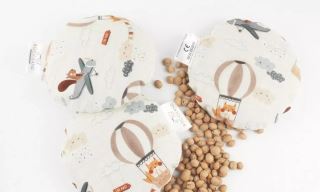 Velký a malý nahřívací polštářek termofor s třešňovými pecičkami - Stars, bubble (1)