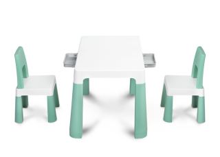 Sada dětského nábytku TOYZ MONTI 1+2, mátová/bílá (573610)