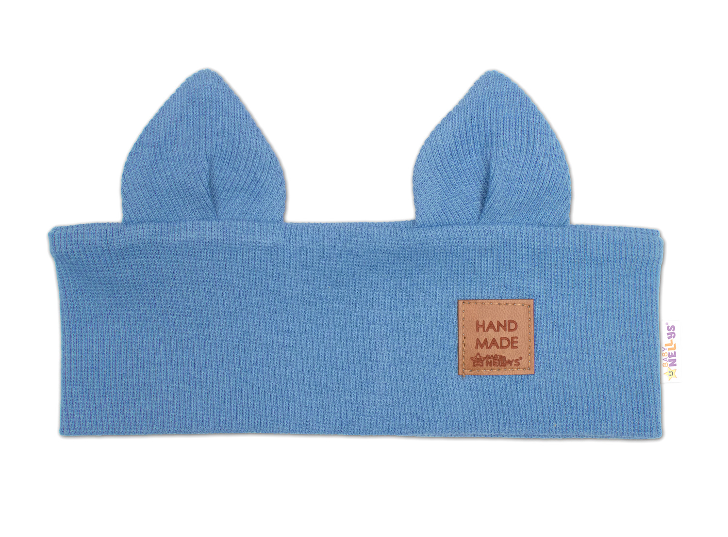 Čelenka Cat s oušky pro děti Hand Made - jeans, 4-8 let
