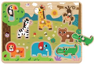 Dřevěné Puzzle pro batolata -Safari Dřevěné Puzzle pro batolata -Safari