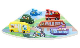 2Kids Toys Dřevěné puzzle Dopravní prostředky propojitelné (1)