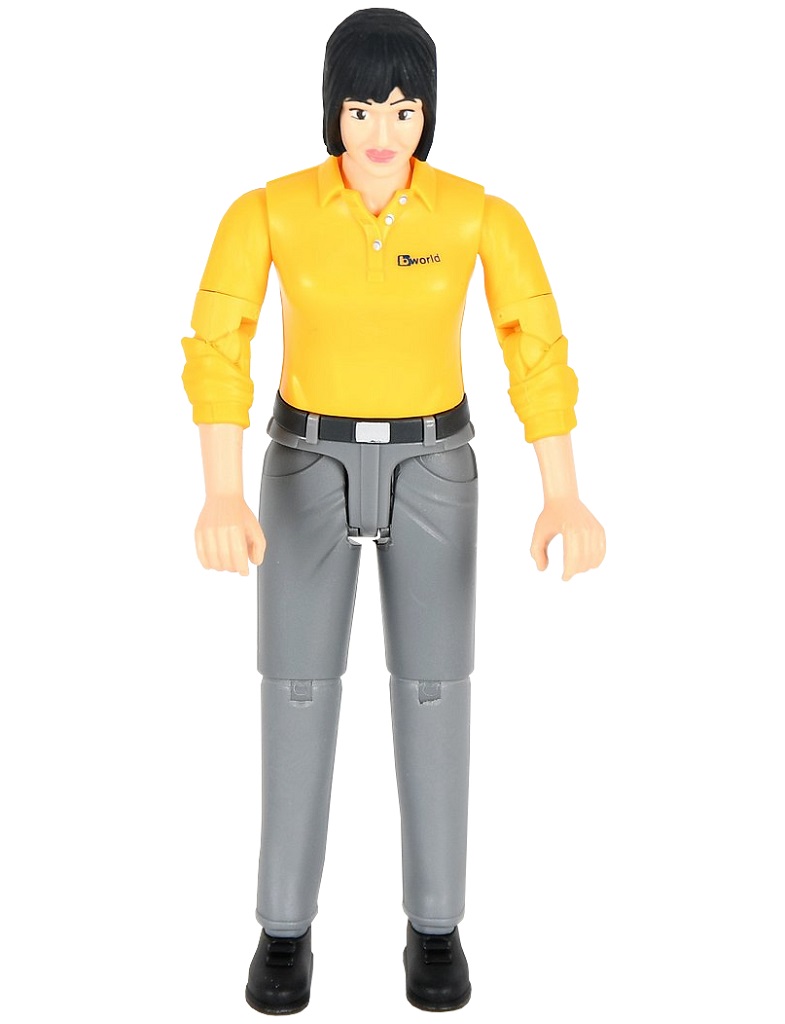 Bruder BWORLD Figurka žena ve žlutém triku a šedých kalhotách
