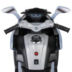 Elektrická tříkolová motorka pro děti TOYZ – 2 motory, LED, USB, modrá (12)