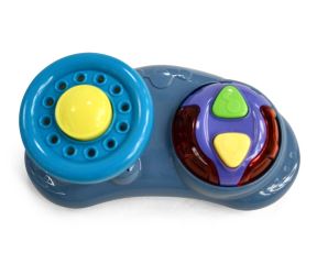 Interaktivní centrum aktivit TWIST 3v1, otočné sedátko, skákadlo a hrací stolek, grey (6)