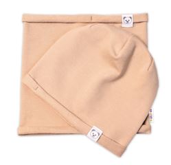 Čepice s nákrčníkem bavlna, Little Bear, Baby Nellys, béžová (5)