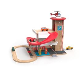 2Kids Toys Dřevěná garáž s vláčkodráhou (3)