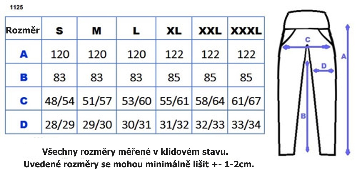 Be MaaMaa Bavlněné, těhotenské kalhoty s kapsami - sv. modré , vel. XXL