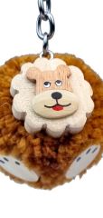 2Kids Toys Dřevěná klíčenka pompon Lev (1)