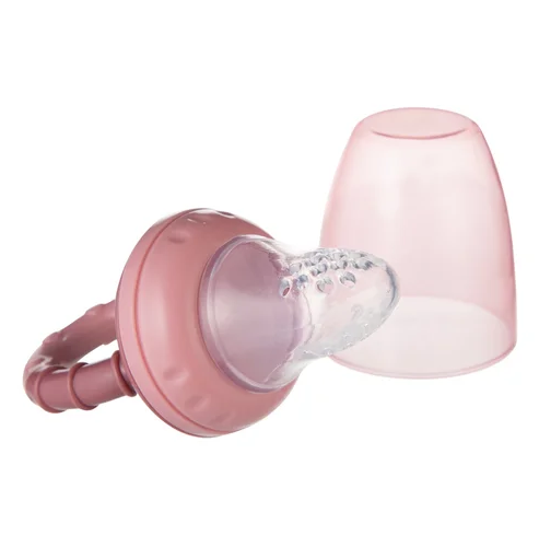 Silikonová krmící síťka pro miminko – síťka na ovoce a příkrmy 6m+, růžová