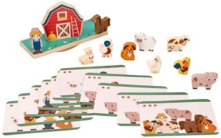 Dřevěná balanční hra, puzzle - Farma se zvířátky (1)