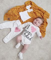 5-ti dílná soupravička do porodnice I love mom & dad, holka (3)