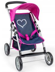Sportovní kočárek pro panenky Milly Mally - Natálie Prestige - navy (1)