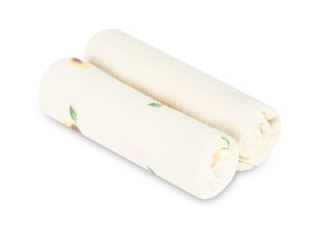 Mušelínové pleny krešované 60×75 cm, Peach cream - sada 2ks Mušelínové pleny krešované 60×75 cm, Peach cream - sada 2ks