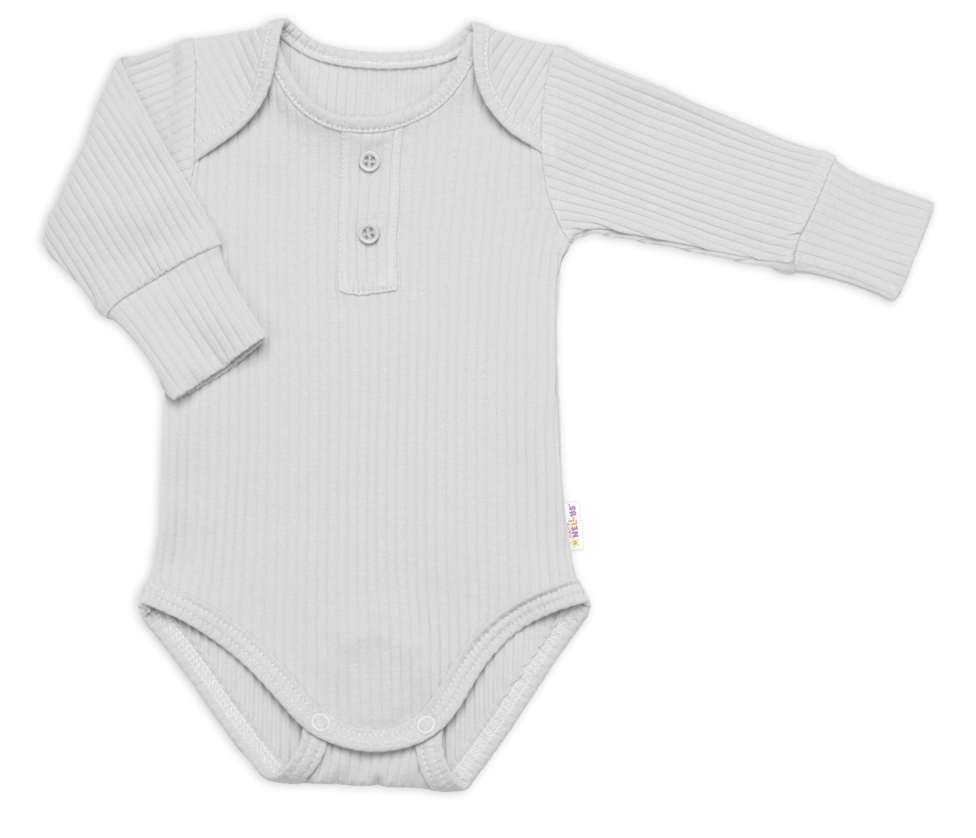 Žebrovaná rostoucí souprava 3D, Baby Boy - šedá, vel. 68/74