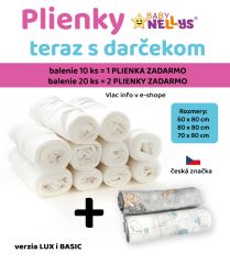Kvalitní bavlněné pleny TETRA LUX 70x80cm, 20ks v bal. + 2 zdarma (5)