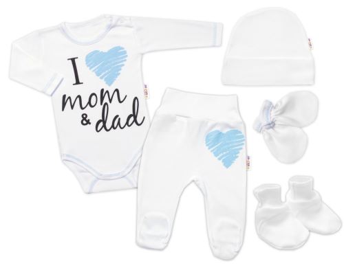 5-ti dílná soupravička do porodnice I love mom & dad, kluk, Baby Nellys
