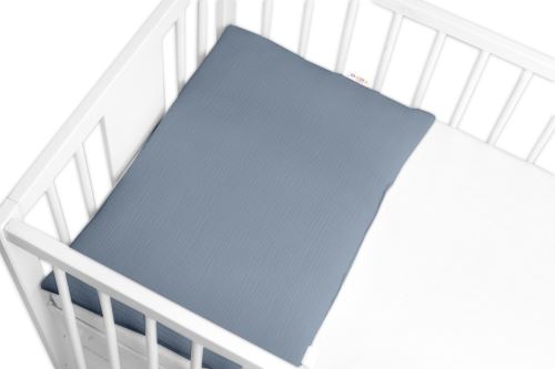Mušelínový polštářek s výplní 40 x 60 cm, Baby Nellys, Maxi, denim