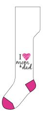 Baby Nellys Bavlněné punčocháče I love mom & dad - růžové