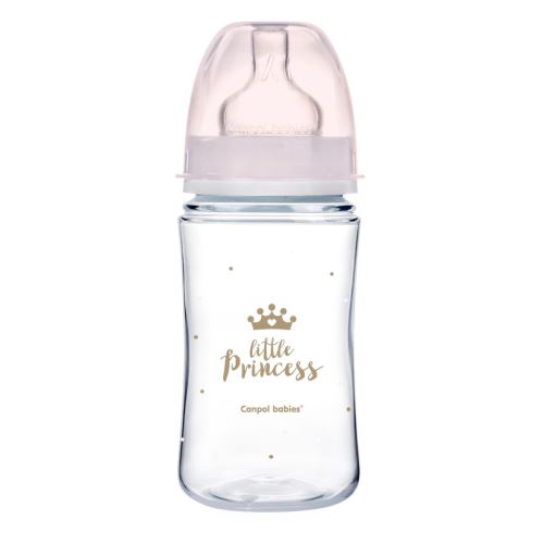 Kojenecká láhev 240 ml, ROYAL BABY Little Princess antikoliková, růžová