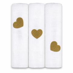 Tetra pleny 3ks DELUX - Gold Love 70 x 80 cm, bílé Tetra pleny 3ks DELUX - Gold Love 70 x 80 cm, bílé