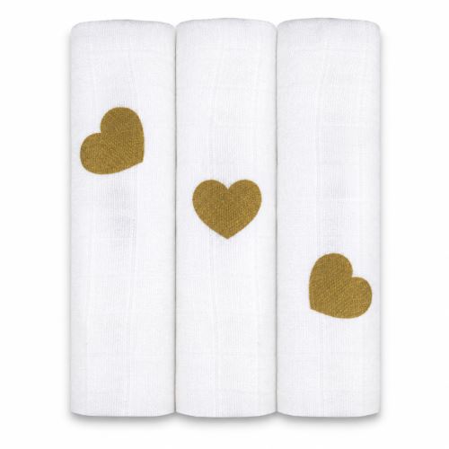 Tetra pleny 3ks DELUX - Gold Love  70 x 80 cm, bílé