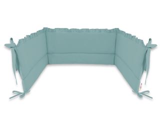 Mantinel s volánkem do postýlky 120 x 60 cm, 180cm Royal - tm. mátový, Baby Nellys (1)