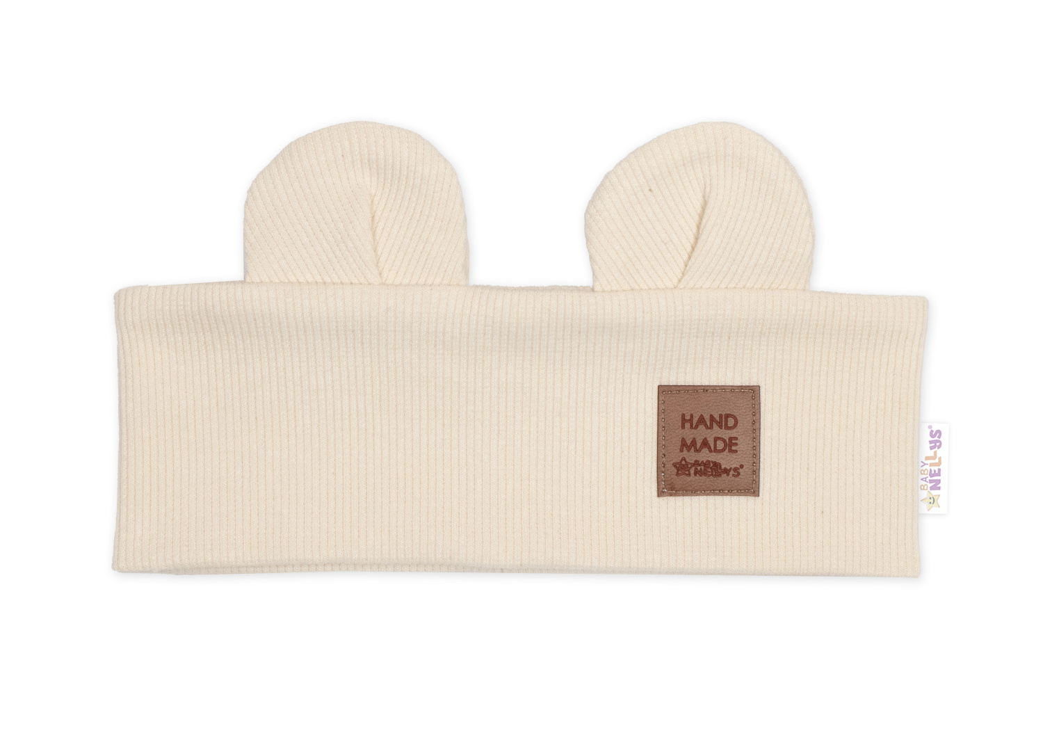 Čelenka Teddy s oušky pro děti Hand Made - krémová, 1-3 roky