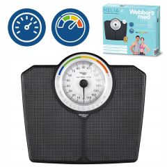 Klasická mechanická analogová koupelnová váha s BMI do 180 kg černá (8)
