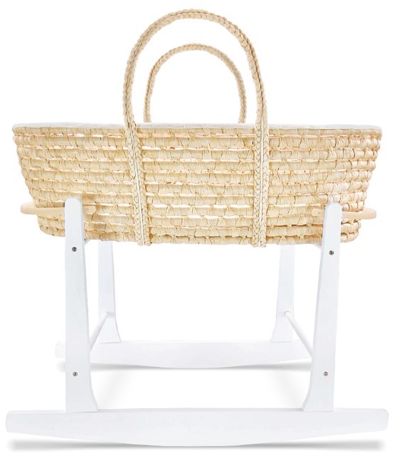 Albero Mio Koš Mojžíšův pro miminko se stojanem + matrace, přírodní