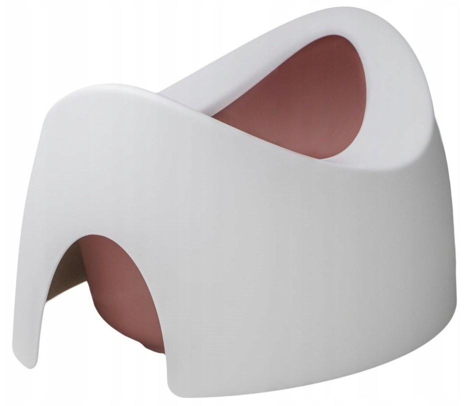 Oboustranný, ergonomický nočník Teggi, bílá/růžová