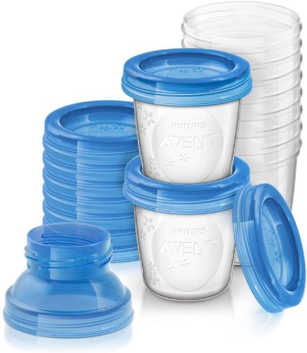 VIA pohárky s víčky Avent - 180 ml - 10 kusů
